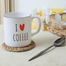 Odea Keramika I Love Coffee Silindir Kupa 10 cm
