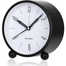 Odea Xspring Analog Çalar Saat, 10 cm Süper Sessiz Gece Işıklı Küçük Saat, Pille Çalışan Analog Masa Saati, Yatak Odası, Komodin, Masa, Raf Için, Kolay Kurulum (Bej)