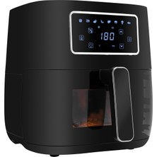 Odea Versay Airfryer Sıcak Hava Fritözü, 5.7l Xl Kapasiteli, 8 Ön Ayarlı, Dokunmatik Ekranlı, Cam Kapaklı, Hazne Aydınlatmalı, 1700W
