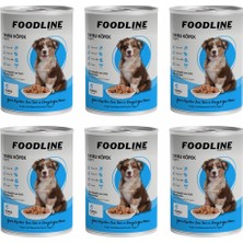 Odea Foodline Kuzu Etli Yavru Köpek Konservesi 400 Gr, Gravy Sos Içerisinde Parça Etli (400 gr x 6 Adet, Kuzu)