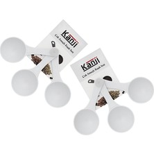 Odea Kanji 6'lı Beyaz Ölçü Kaşığı Seti (2 x 3’lü Takım) – 30 ml Plastik Gıda Ölçüm Kaşığı – Kahve, Mama, Baharat ve Toz Karışımlar Için Gıda Temasına Uygun Pratik Plastik Kaşık