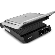 Odea Homend Grilliant 1342H 3 In 1 Inox Gövde Çift Taraflı Xl Döküm Plaka Tost ve Izgara Makinesi