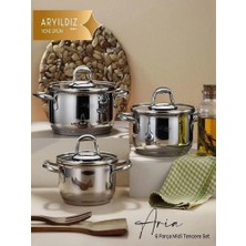 Odea Ar Yıldız Aria 6 Parça Çelik Sahan Set 14-16-18 cm AR256855
