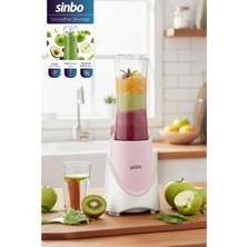 Odea Sinbo SHB-7508 Pembe Shake Take One | 300W Taşınabilir Smoothie Blender | 570 ml Spor Şişe - Çelik Bıçaklı Karıştırıcı