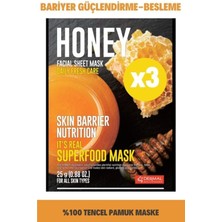 Odea Dermal Bariyer Güçlendirici ve Besleyici Tüm Cilt Tipleri Için Superfood Bal Maskesi 25GR 3'lü Set