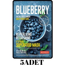 Odea Dermal 5 Adet Superfood Yaban Mersini Maskesi I Yenileyici ve Canlandırıcı