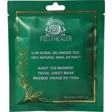 Odea Fellyhealer Salyangoz Özlü Kağıt Yüz Maskesi, Canlandırıcı ve Nemlendirici, Tüm Cilt Tipleri Için, Paraben Içermeyen, 25 ml