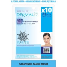 Odea Dermal 10'lu Beyaz Kolajen Özlü Tek Kullanımlık Cilt Bakım Maskeleri