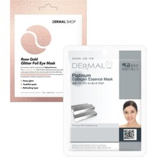 Odea Dermal 3 Katmanlı Rose Gold Göz Maskesi ve Sıkılaştırıcı Aydınlatıcı Yumuşatıcı Platinum Kolajen Maske Set