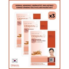 Odea Dermal Arındırıcı, Serinletici, Sıkılaştırıcı Kırmızı Ginseng Özlü Kolajen Maske 23GR 3 Adet