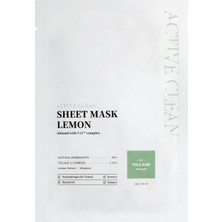 Odea VILLAGE11FACTORY Village 11 Factory Active Clean Sheet Mask Lemon 23 gr – Limon Maskesi