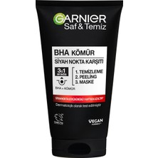 Odea Garnier Skin Naturals Saf & Temiz Siyah Nokta Karşıtı Kömürlü 3'ü 1 Arada (1 x 150 Ml)
