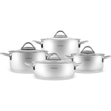 Odea Karaca Sakura Powersteel 8 Parça 316 Çelik Tencere Seti