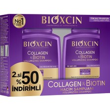 Odea Bioxcin Collagen & Biotin Hacim Şampuanı | 2 x 300 ml | Ince ve Seyrek Saçlar Için | Sülfatsız | Saç Dökülmesine Karşı | Dolgunluk Etkili