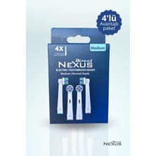 Odea Direct Nexus Elektrikli Diş Fırçası Yedek Başlığı 4'lü (Oral-B Uyumlu) Medıum Orta Sertlik 109360