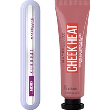 Odea Maybelline New York Falsies Surreal Maskara + Cheek Heat Likit Allık (15 Nude Burn)