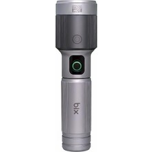 Odea Bix Flashlight BX5141FL 30W Led, Max. 1450 Lümen Parlaklık ve 690 Metreye Kadar Menzilli 2200MAH Şarj Edilebilir LED Bildirimli Kompakt El Feneri