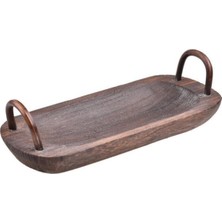 Odea Bambum Bavola - Kulplu Tepsi Oval Küçük