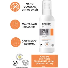 Odea Sirenol Natural Cadı Fındığı SPF50 Güneş Kremi (Mineral Filtre) 60 ml