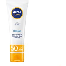 Odea Nıvea Sun Spf 50 Hassas Yatıştıran Nemlendirici Güneş Yüz Kremi 50 Ml, Çok Yüksek Güneş Koruyucu,güneş Alerjisine Karşı Koruma,yağsız Cilt Hissi