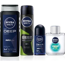 Odea Nıvea Men Erkek Çeyiz Bohçası, Duş Jeli 500ML, Tıraş Sonrası Losyon, Sprey Deodorant, Roll-On, Ter Karşıtı
