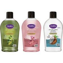 Odea Duru Organik Içerikli Sıvı Sabun Seti, 1500 ml x 3 Adet, Zeytinyağlı, Hindistan Cevizi, Kiraz Çiçeği