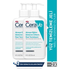 Odea Cerave Yağlı ve Düzensiz Cilter Için Yüz Temizleme Jeli 236 ml X2 103846-2-1
