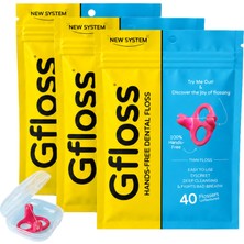Odea Gfloss Eller Serbest Diş Ipi - 120 Adet (3'lü Paket) + Hafif Seyahat Çantası - Kullanımı Kolay, Yetişkinler Için Gizli Yüzgeçler | Seyahat Ipi | Sıkı Dişler Için Ince Yumuşak Diş Ipi | Pfas-Free |