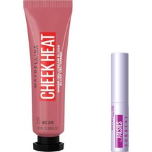Odea Maybelline New York Cheek Heat Likit Allık 15 Nude Burn & Mini Falsies Surreal Maskara 4.7 ml Makyaj Seti