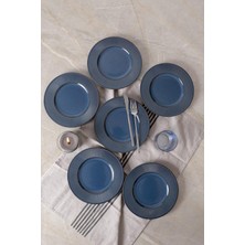 Odea Keramika Lapis Myra Pasta Tabağı 22 cm 6 Adet Q08
