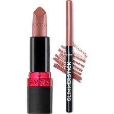 Odea Avon Ultra Mat Ruj Nude Suede ve Glimmerstick Dudak Kalemi Blushed Nude Paketi
