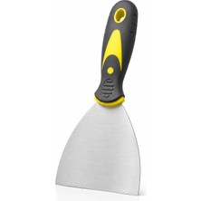 Odea 100 mm Spatula, Paslanmaz Çelik Bıçak, Ergonomik Kaymaz Sap, Sarı-Siyah, Sıva, Boya ve Silikon Uygulamaları Için Çok Amaçlı Kullanım,tatlı Ayırma Tabağa Aktarma