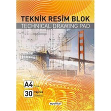 Odea Etika A4 Teknik Resim Blok - 30 Yaprak, Profesyonel Mühendislik ve Mimarlık Çizim Defteri, Ofis ve Okul Için Kaliteli Kırtasiye Ürünü