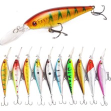 Odea Bolivia's Balık Yemi, 10 Adet Yapay Balık Yemi Seti, Derin Dalış Yapabilen Crank Bait, 3D Gözlü Wobbler Yemler, Tatlı ve Tuzlu Su Balıkçılığı Için