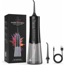 Odea Yues Y209 Taşınabilir Ağız Duşu, Şarjlı Oral Irrigator, 300 ml Su Hazneli Diş Duşu, 5 Modlu Diş Arası Temizleyici, Ipx7 Su Geçirmez, USB Şarjlı, 2 Başlıklı