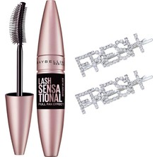 Odea Maybelline New York Lash Sensational Yelpaze Etkili Intense Black Maskara - Ekstra Siyah + 2 Adet Hediye Toka