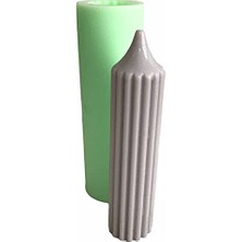 Odea Partivitrini Çizgili Çubuk Mum Silikon Kalıbı 3.5X3.5X15CM MUM170