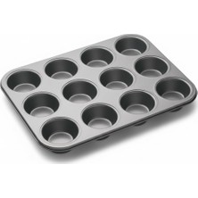 Odea 12’li Muffin & Cupcake Pişirme Kalıbı – Yapışmaz Kaplama, Isıya Dayanıklı Metal Fırın Tepsisi, Kek ve Cupcake Pişirme Tavası