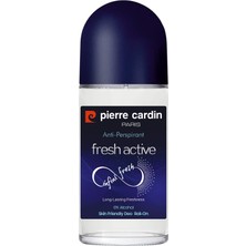 Odea Pierre Cardin Roll-On Kadın Deodorant Ter Kokusu Önleyici Leke Bırakmayan 48 Saat Anti-Perspirant Koruma -Fresh Active - Aktif Ferahlık - 50 ml