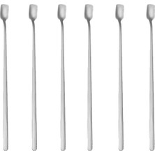 Odea 304 Çelik 6 Adet 21 cm Kokteyl Kahve Latte Karıştırma Barmen Kaşığı CIN761BY