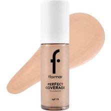 Odea Flormar Perfect Coverage Yüksek Pigmentli & Yarı Parlak Bitişli SPF15 Fondöten