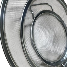 Odea Paslanmaz Çelik Süzgeç 3 Farklı Boyut, Ince Gözenekli Ağ, Ergonomik Saplı, Bulaşık Makinesinde Yıkanabilir (No 1)