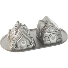 Odea Nordic Ware Düet Tavası Zencefilli Kurabiye Evi, Alüminyum, Gümüş, 5 Kap