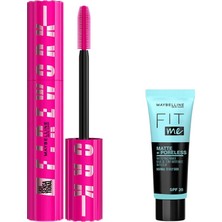Odea Maybelline New York Lash Sensational Firework Maskara & Mini Fit Me Matte - Poreless Matlaştırcı Makyaj Bazı Makyaj Seti
