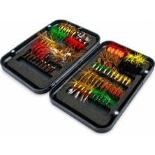 Odea Valkyrie 100 Parça Yapay Sinek Iğne Seti Fly Fishing Kutulu Alabalık Balıkçılık Tüylü Sahte Yem