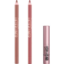 Odea Maybelline New York Lifter Liner Dudak Kalemi 05 On It & 07 Big Lift & Mini Lash Sensational Sky High Maskara Makyaj Seti