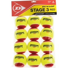 Odea Dunlop Tb Stage 3 Red 12 Polybag Tenis Topu 605054