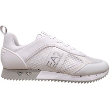 Odea Ea7 Emporio Armani Mesh Runner Spor Ayakkabı Siyah/asfalt, Beyaz Gümüş, 8.5