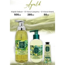 Odea Eyüp Sabri Tuncer Ayvalık Zeytin Vücut Losyonu 280 Ml, Köpük Sabun 500 ml ve Krem 50 ml