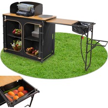 Odea Kingcamp Premium Camp Kitchen Station Bambu Portatif Kamp Mutfağı